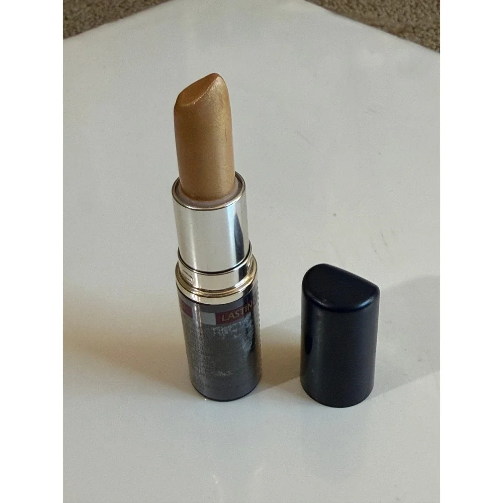 Max Factor Lasting Color Lipstick Mustard Seed Gold Bronze Metallic Vintage Rare